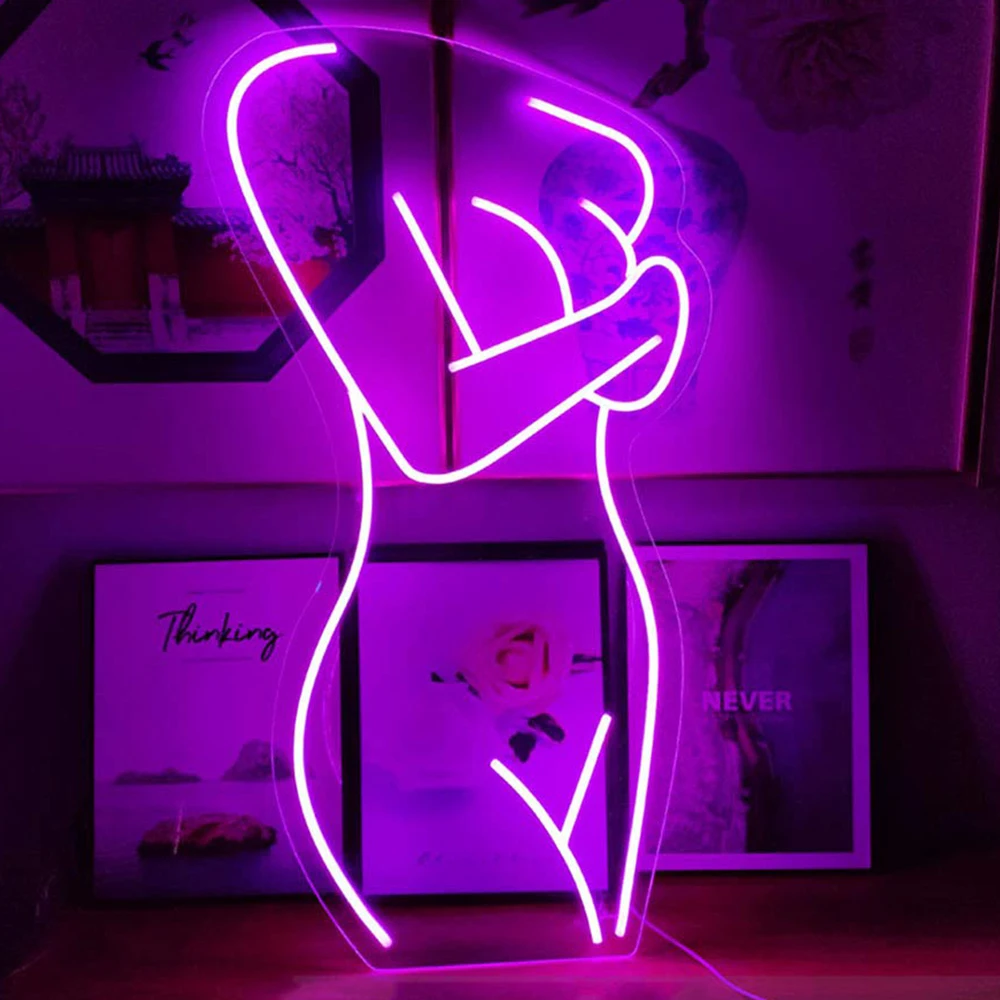 RGB wall mounted neon strip acrylic IP65 waterproof led custom body neon sign indoor