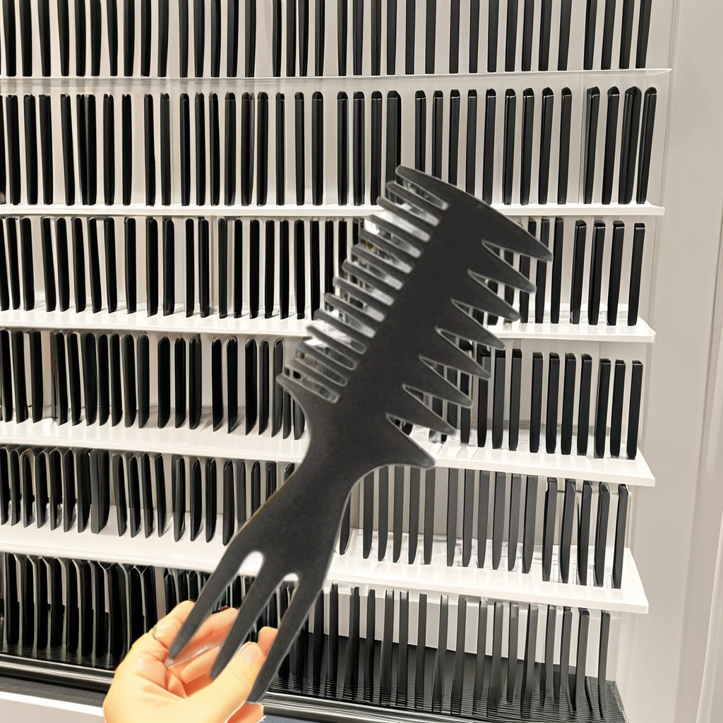 Electric Foldable Salon Lice Comb Custom Logo Ionic Laser Plastic Hair Comb with Wood Handle for Home Use