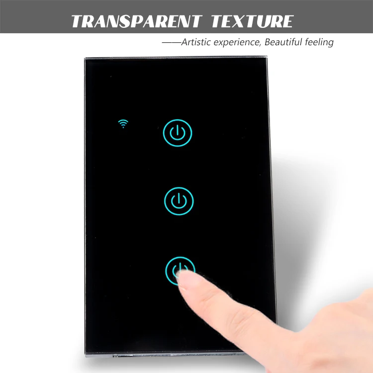 China Goods Wholesale Usa Light Switch  Black Switch Touch  Smart Switch Home Timing Kit