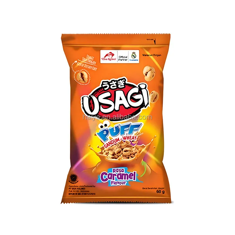 Custom Printed Snack Food Packaging Plastic Back Sealing Bags Shrimp Strips Crackers Potato Chips Crisp Popcorn Packaging Bag
