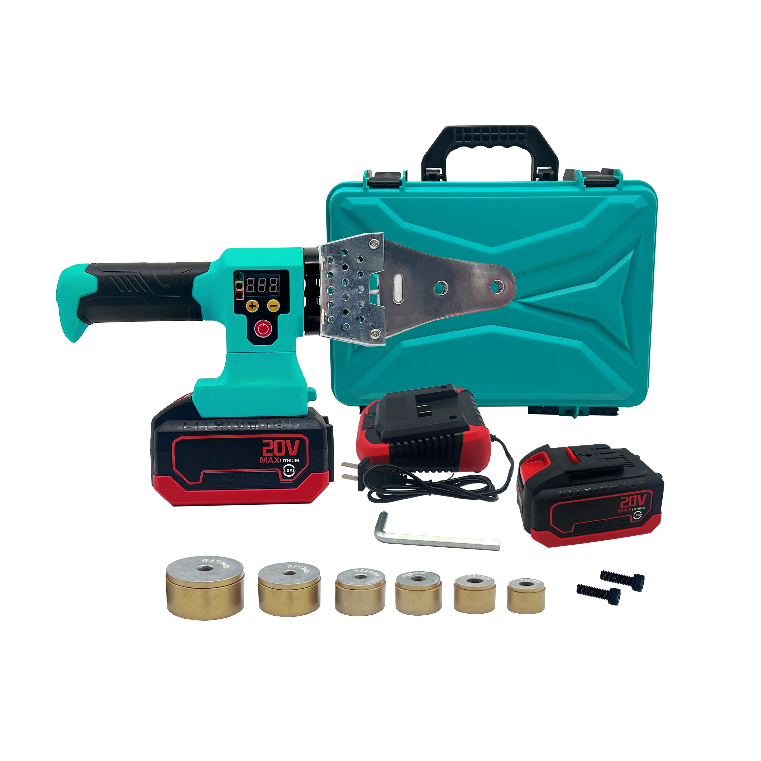 Portable Rechargeable Battery Cordless Electronic Thermostatic Pipe Heating Fuser Plastic PPR Welding Hot Melt Machine