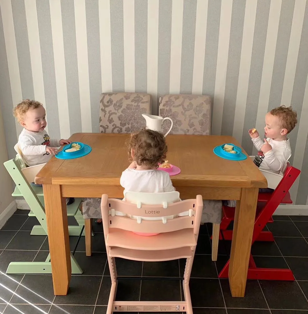 
INS style solid wood kids furniture dining chair multi-function adjustable chair 