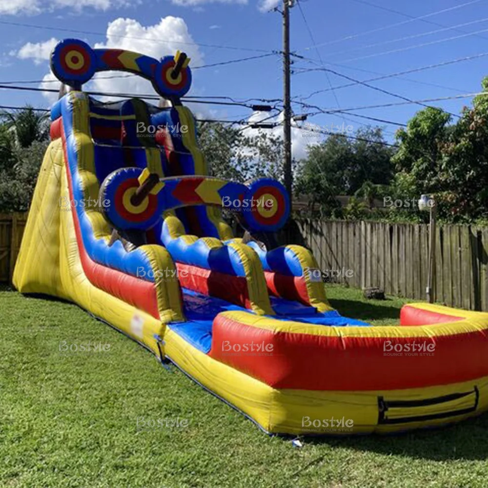 Commercial outdoor playground castle slide large inflatable tropical water slide party PVC inflatable water slide pool