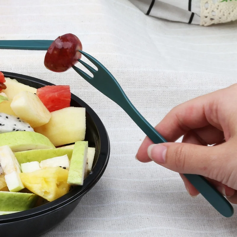 Plastic Fruit Skewers Snacks Forks Perfect for Parties Buffets Food Tastings Disposable Plastic Forks