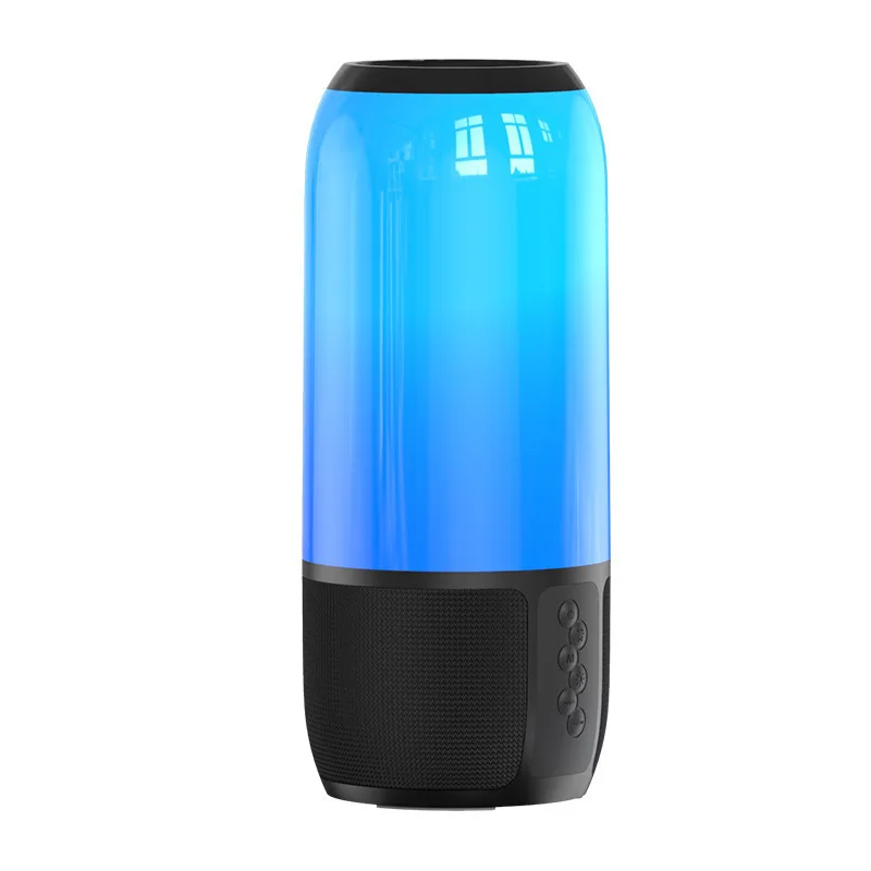 2022 New Design Cool RGB Breathing Light Speaker Wireless USB TF U Disk Radio Waterproof Portable Mini Subwoofer