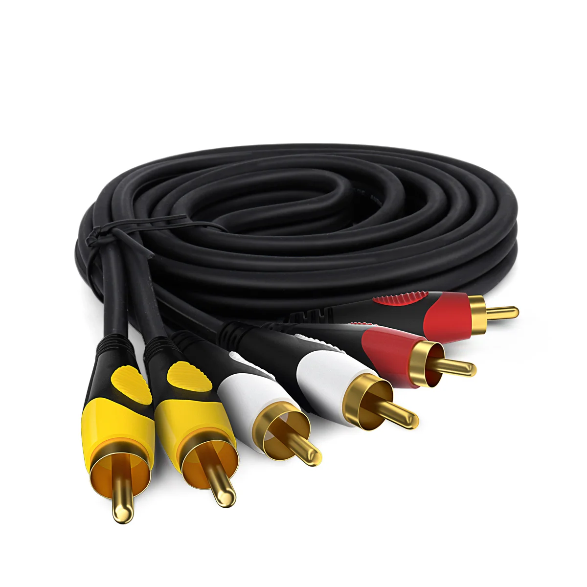 High Quality Gold-platedRCA Video cable 3M  3RCA-3RCA Male to Male Cable for AV connector