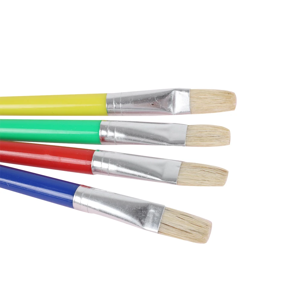 4 шт., кисти для рисования маслом, с пластиковой ручкой