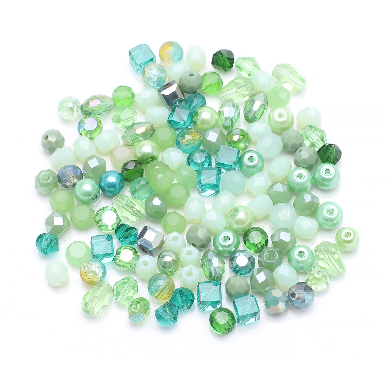 Zhubi 6mm Cheap Assorted Crystal Beads Mix 100pcs Faceted Round Glass Beads for DIY Jewelry Making Bracelets