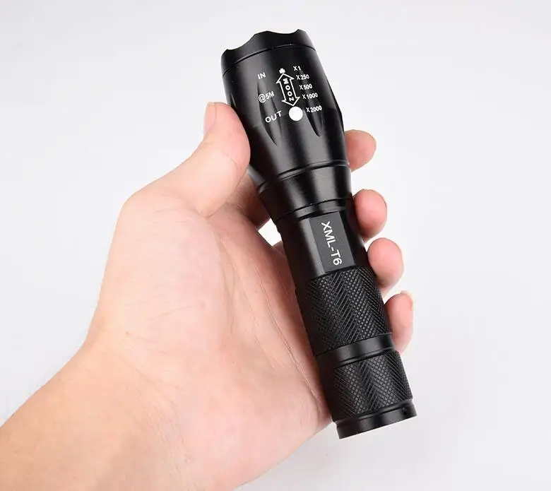 Powerful led flashlight Compact Zoom Tactical  LED Flashlight handheld 18650 led flashlights