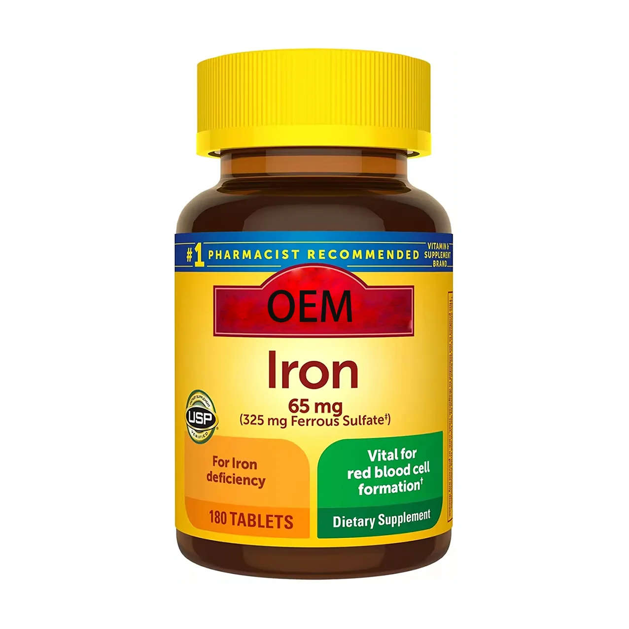 MOQ 400 Immunity Products Iron Tablets for Mega Food Blood Builder Energy Support Red Blood Cell Production Immune Anti-fatigue