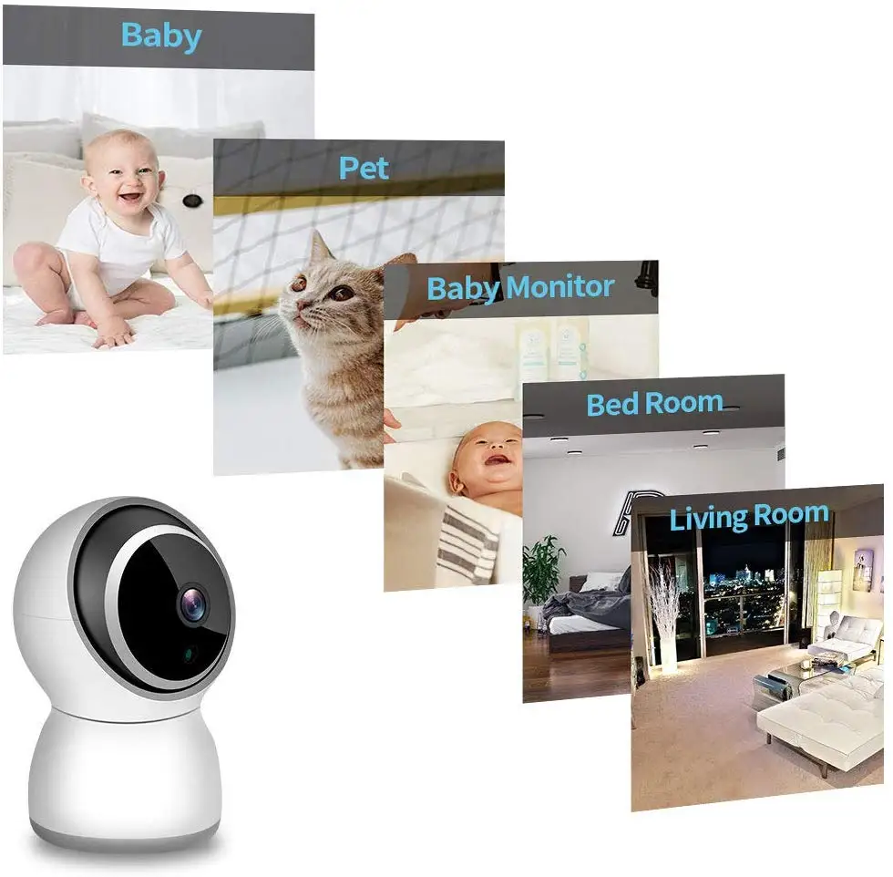 
TUYA 720p mini security indoor with Amazon Cloud Service and Google home Alex Baby Monitor smart home IP WiFi cctv camera 