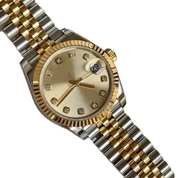 High quality  watch 904lL alloy case steel band watches women  business wristwatch  female gift auto date mechanical watches