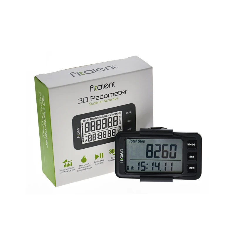 Amazon New Cheap Waterproof Walking Steps Counter 3D Black Pedometer