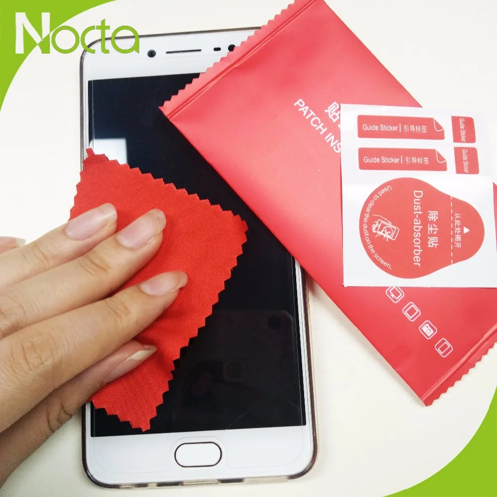 
3 in 1 smart phone screen installation kit with wet prep pad,cleaning clothand dust removal sticker 