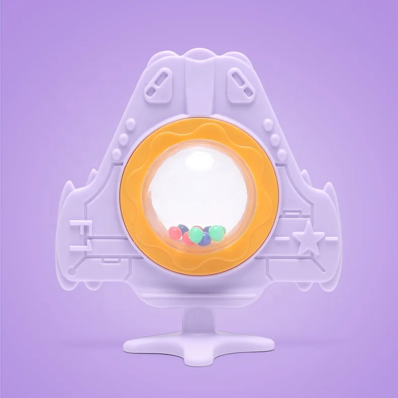 New Airplane Rattle Teether Baby Plastic Toys Food Grade Silicone Baby Teething Toy Rattles Baby Toys For Kids