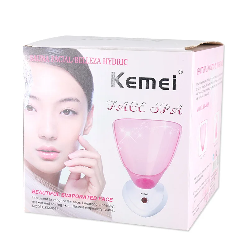 Kemei KM-6068 штепсельная вилка европейского стандарта уход за кожей лица паровое устройство Электрический Уход лицом тепловой опрыскиватель инструменты для ухода увлажняющий косметический