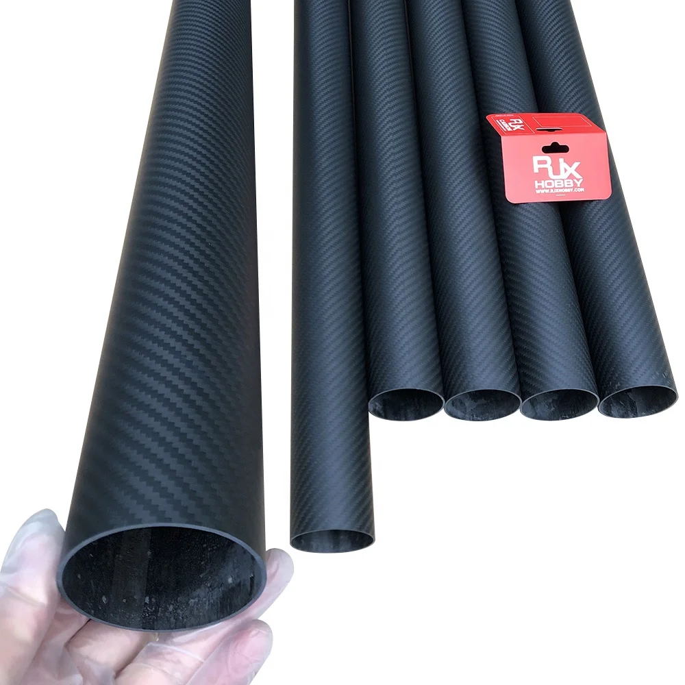 RJXHOBBY Any size Carbon Fiber drone arm Tube 3K roll Wrapped Twill Matte finish round carbon boom