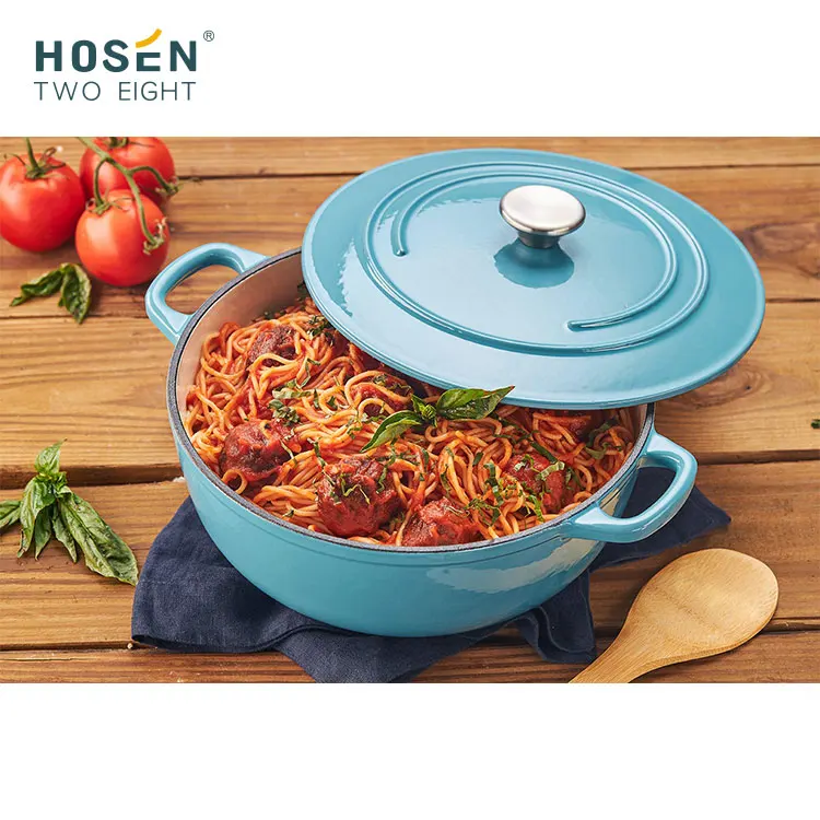 Wholesale High Quality Home Kitchen Custom Cooking Nonstick Enamel Cast Iron Cookware Sets Soup & Stock Pots And Pans Dutch Oven