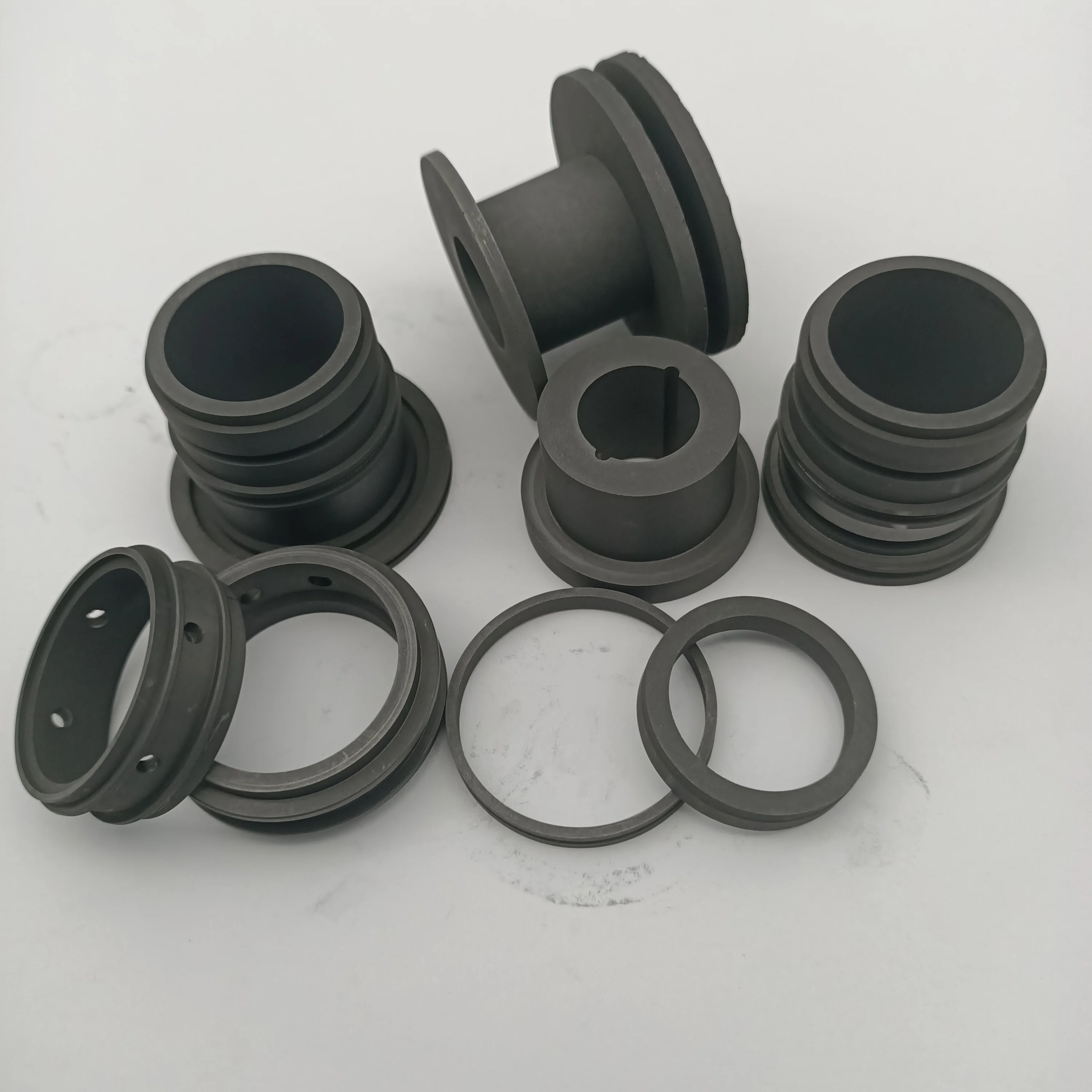 Graphite molded rings good lubrication property carbon graphite o ring