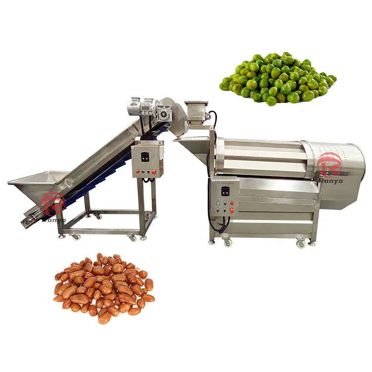 100kgh Automatic Continuous Plantain Cassava Potato Chips Snack Food Flavoring Nacho Seasoning Machine