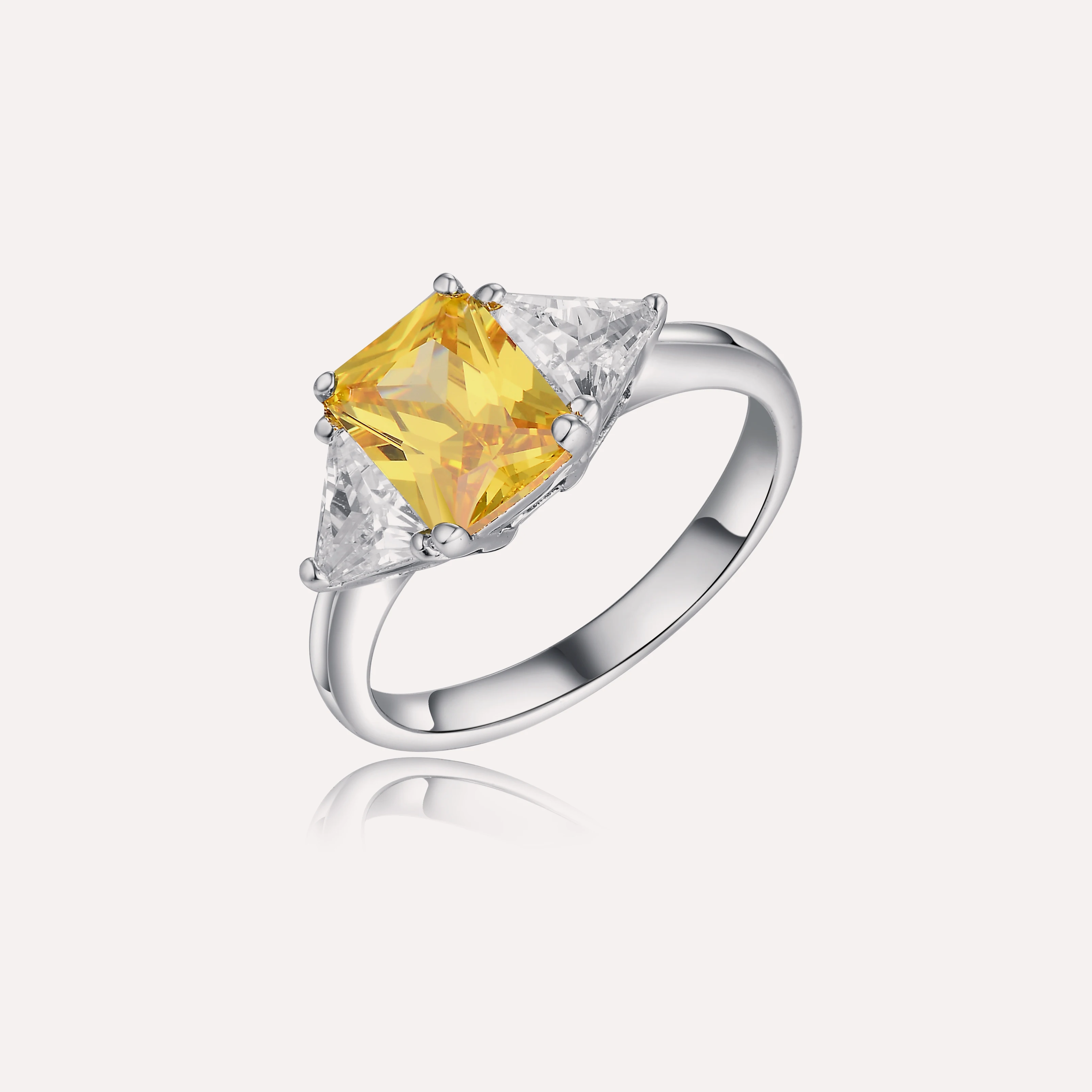Keiyue Wholesale Custom 925 Sterling Silver Rings New Design Exquisite Simple For Women Daily Wear Red Cubic Zircon Ring