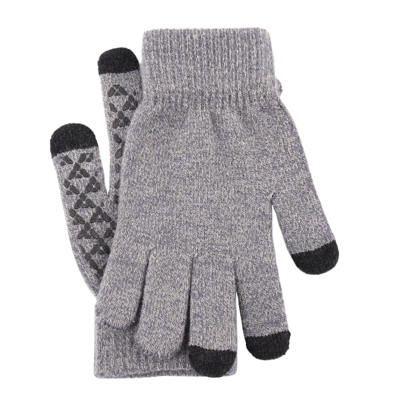 Custom High Quality Winter Light Weight Outdoor  Comfortable Full Finger Coverage  Knitted anti-slip warm  touch screen Gloves