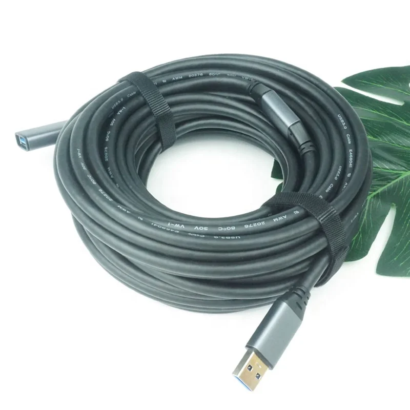 amplifier with chip usb 3.0 5Gbps  bare copper Female to male 3.0 usb extension cable cord 15m 25m 30m