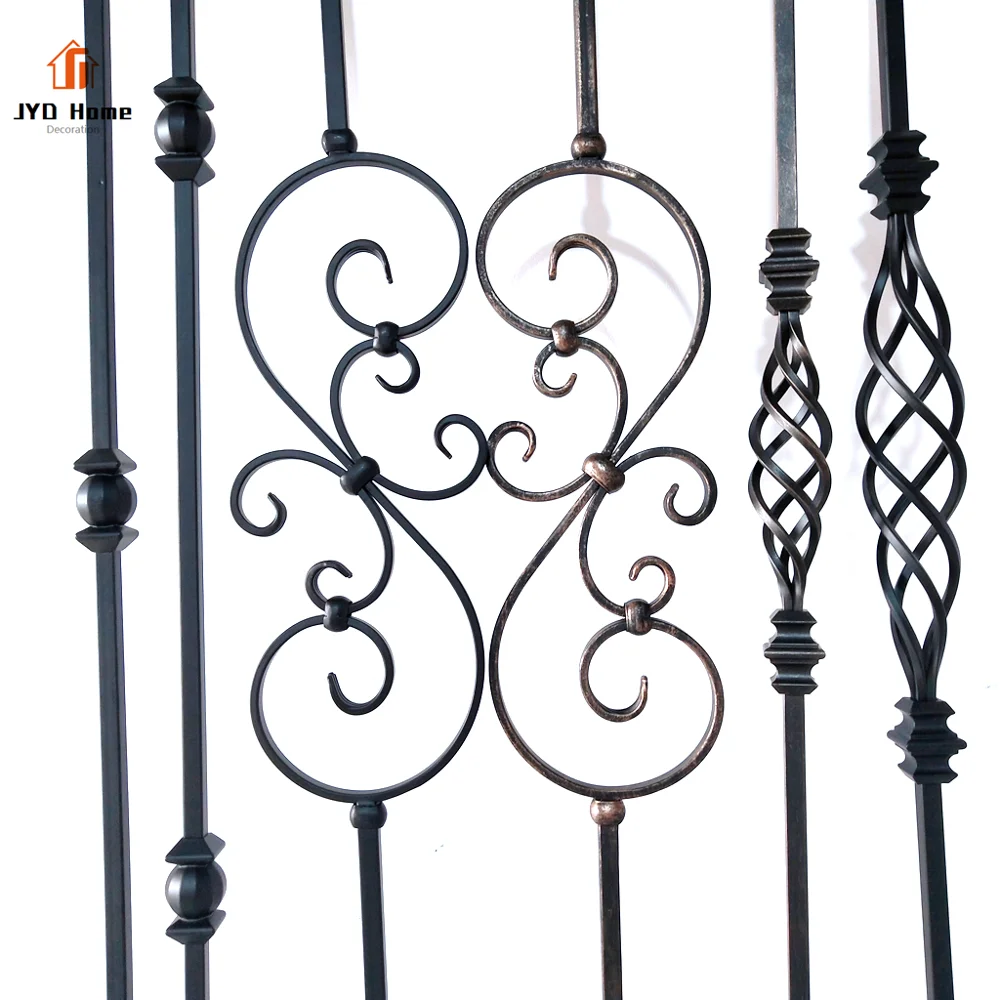 JYD Лидер продаж, США, Канада, 1/2 дюйма, сатин, черный ORB, полые железная корзина, балясины, крытая лестница, железная шаровая шпиндель