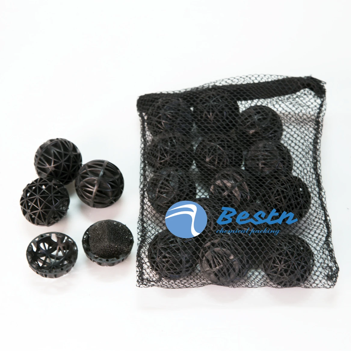 PP 16-76mm Plastic Floating Bio Ball with Sponge Biofilter Media for Aquarium Fish Pond