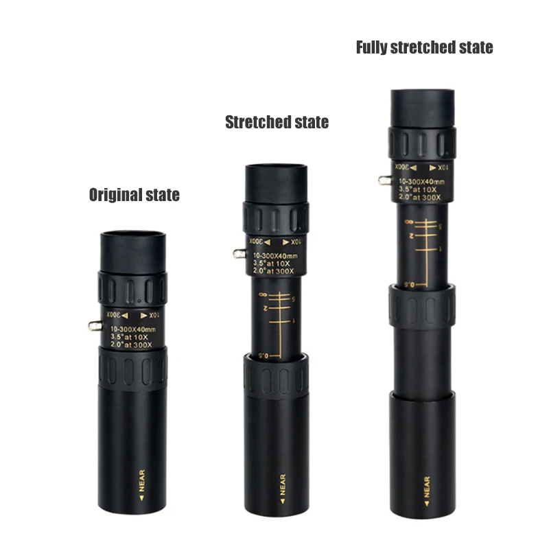  4K 10-300X40mm High Quality Telescope Monocular Super Telephoto Zoom Portable Outdoor