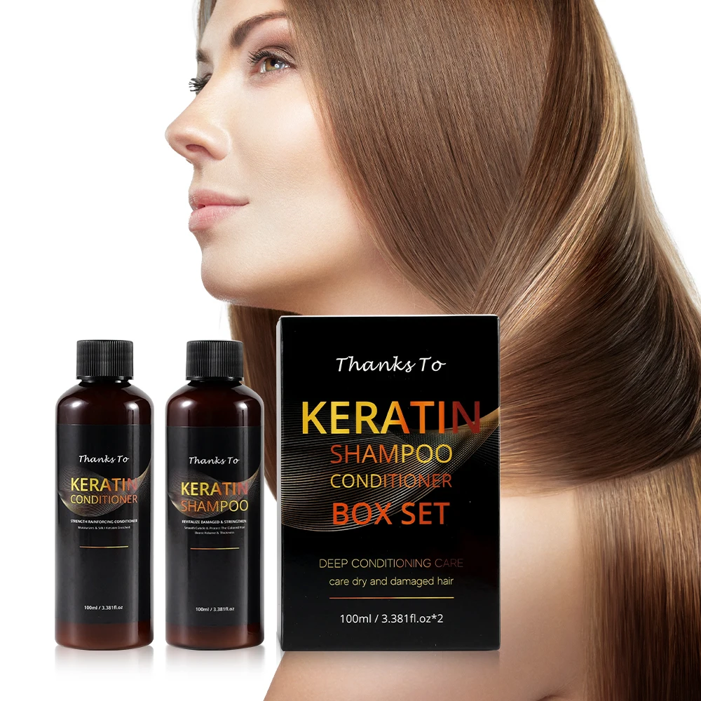 Private Label Natural Organics Rosemary Mint strengthening shampoo Deep Repairing Keratin shampoo and conditioner Set