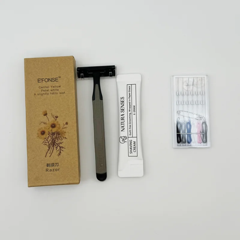 Custom OEM 3-5 Star Disposable Biodegradable Eco Friendly Hotel Amenities Guest Toiletries Kit Accessories Set