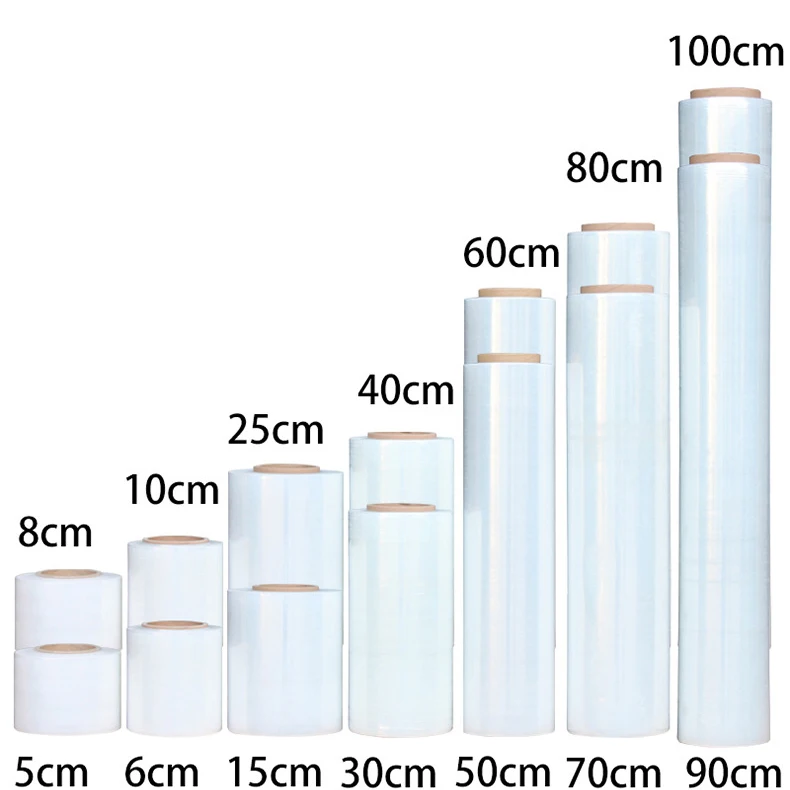 Packing Film 100 Raw Material 20 Micron 80 Gauge Clear Plastic Wrap Manufacturer 50kg Lldpe jumbo roll stretch Film