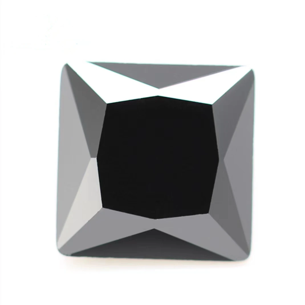 Лидер продаж блестящее качество принцесс Муассанит свободные бриллианты сертификат GRA квадратная вырезанная принцессой черный