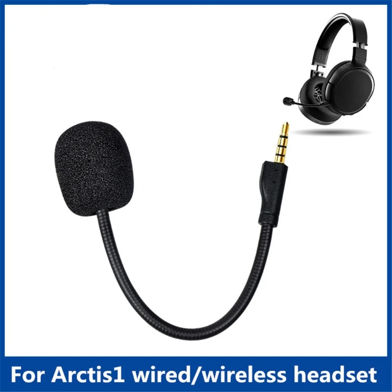 Replacement Gaming Mic Detachable Boom Microphone for Steelseries Arctis 1 1.0 Wired Wireless Gaming Headsets
