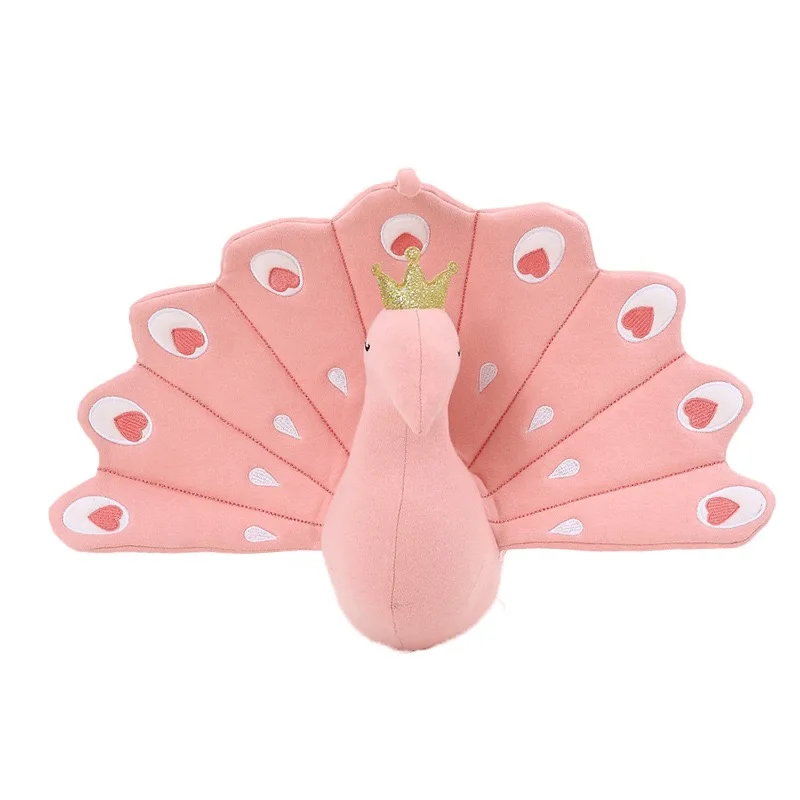 
2019 Amazon hot selling stuffed Pillow Doll Home Decoration Cushion Valentine Plush Peacock Toy 