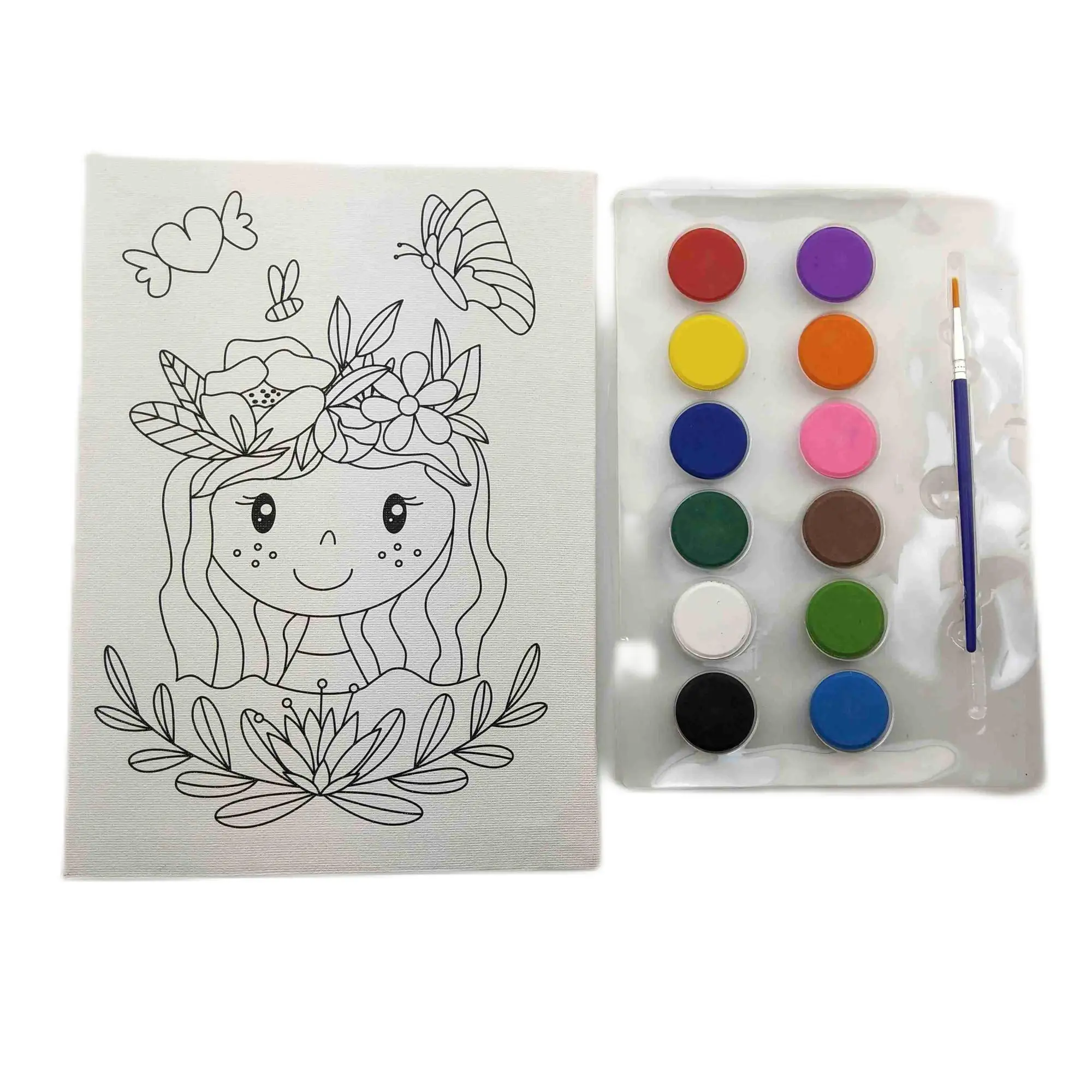 DIY Craft Canvas Painting Set Princess intelligent toys canvas paintingarts and crafts kit for kids