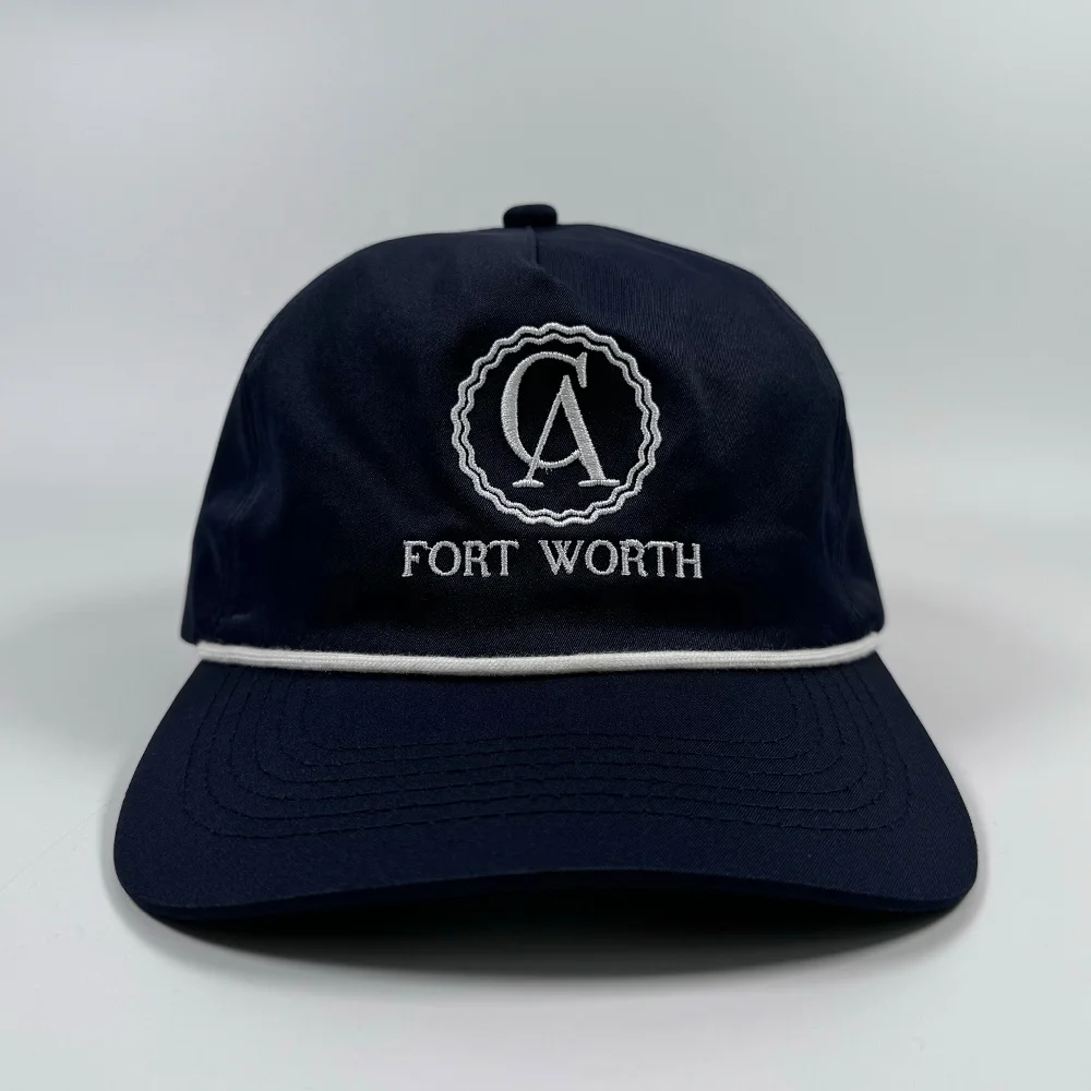 OEM summer classic nylon colorful waterproof curved flat brim unstructured snapback cap custom embroidery logo rope golf hat