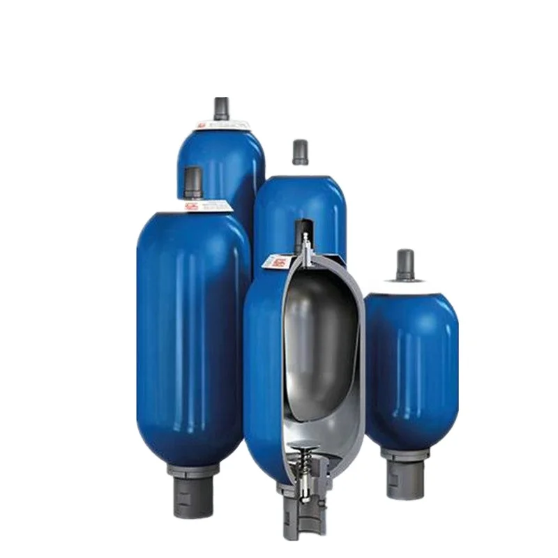 NXQ Series Hydraulic Bladder Accumulators Threaded Flanged Connection Metal Packaging Sizes 200/180/160/150/125/100/80/63 Models