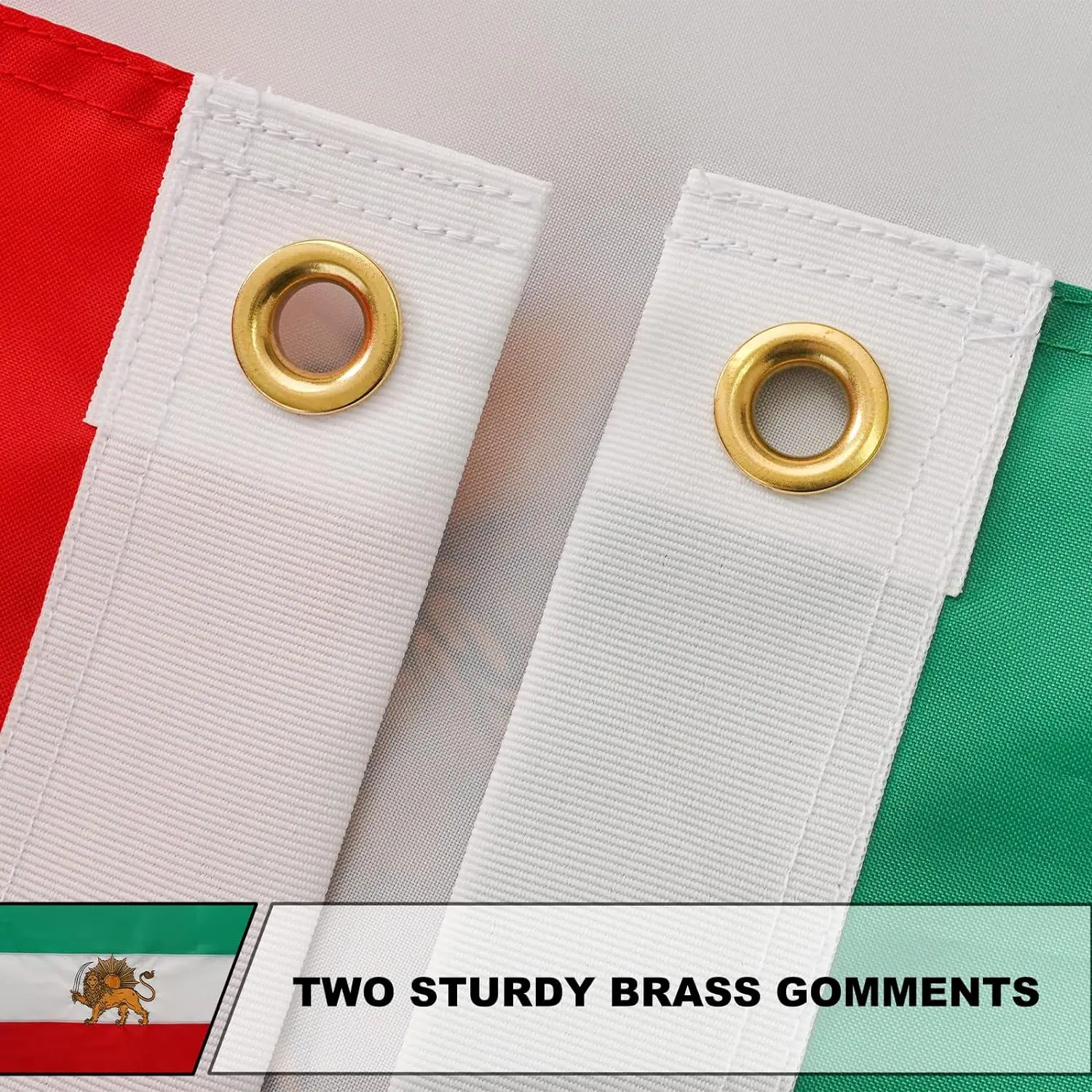 Sell high quality products 3*5ft100% polyester bright color fade resistant thickened durable double sided Iranian flag