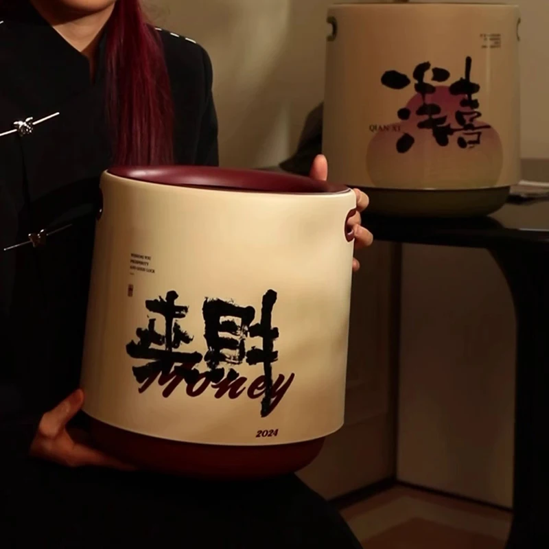 Plastic Garbage Can Double Buckets for Home Storage Easy-to-Use round Trash Can for Kitchen