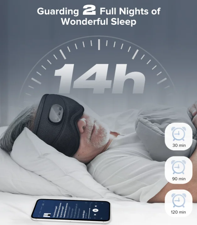 2024 New Product Wireless Sleep Eye Mask Bluetooth Music Stereo Lunch Break To Relieve Eye Fatigue