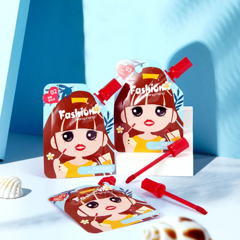 Cute Jelly Packaging Design Watery Texture 4 colors Light comfortable matte liquid lipstick