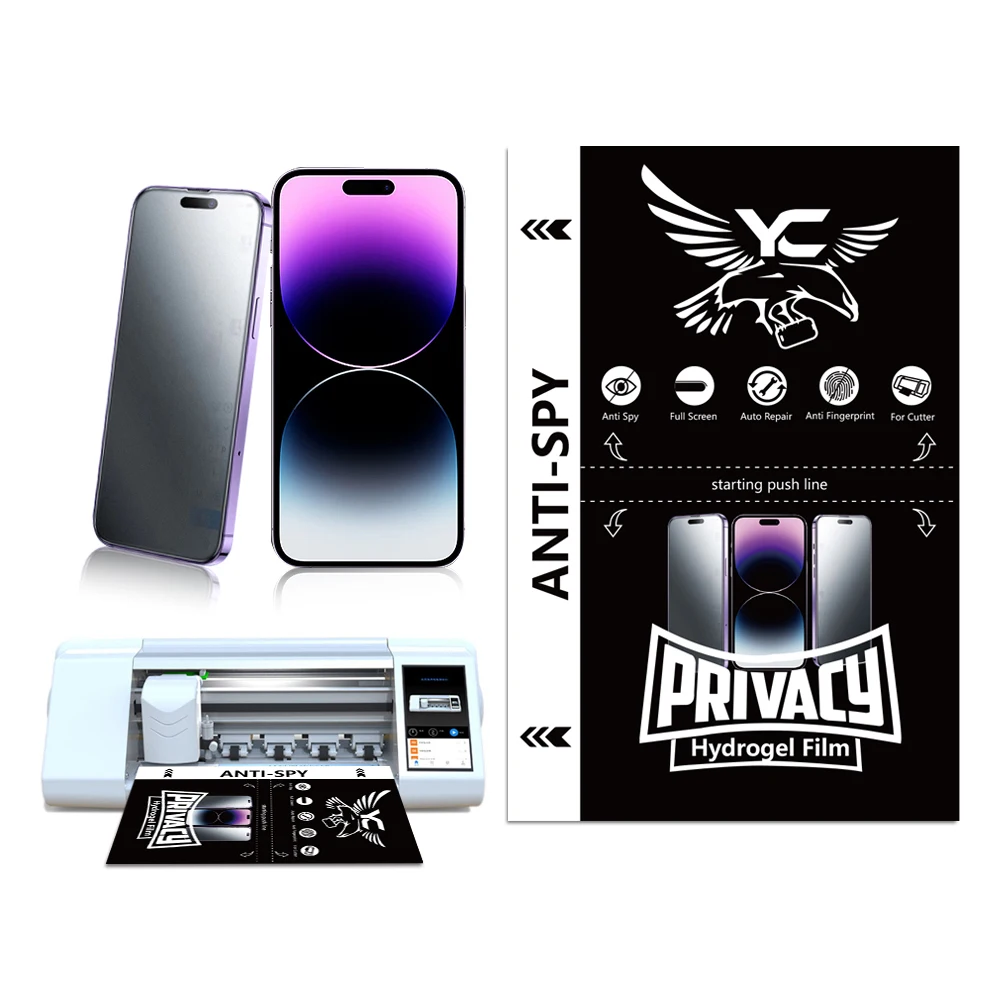 Customizable 12cm*18cm Anti Spy Privacy TPU Hydrogel Film Screen Protector Cutting Film Sheet for Cutting Machine