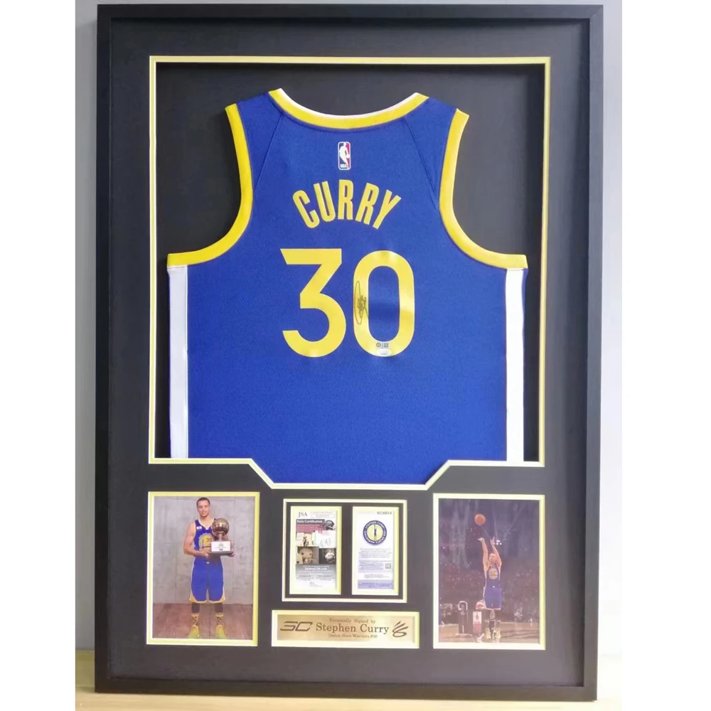 Clear Acrylic Football T Shirt Jersey Display Case High-end Jersey Frame Display Case Wooden Photo Frame