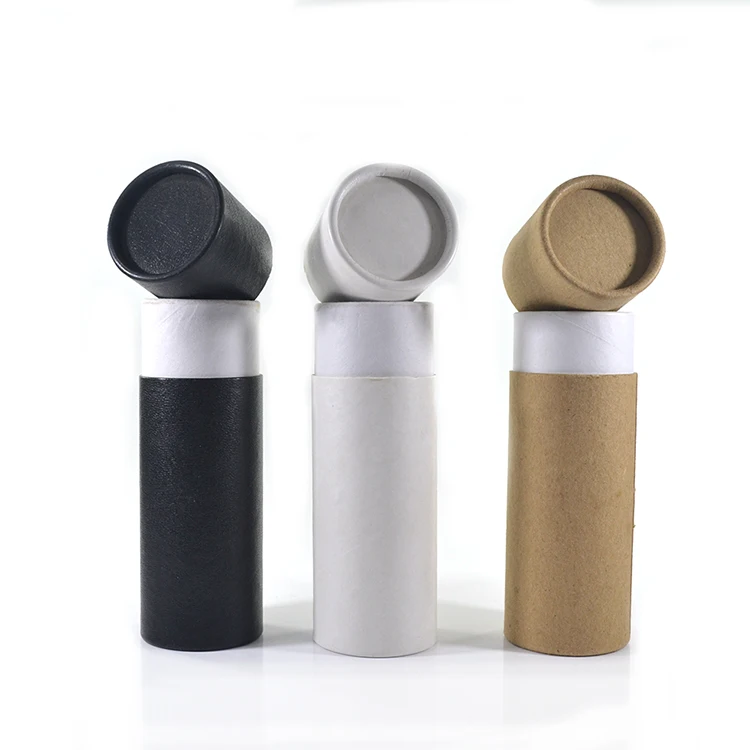 In stock 10ml 30ml 50ml cosmetic packaging recycled kraft cardboard white brown black paper