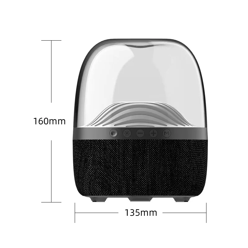 Hot Sale Factory OEM HiFi Wireless Mini Amplifier Speaker Portable Roll 3D Sound Subwoofer RGB LED Light Speaker With FM Radio