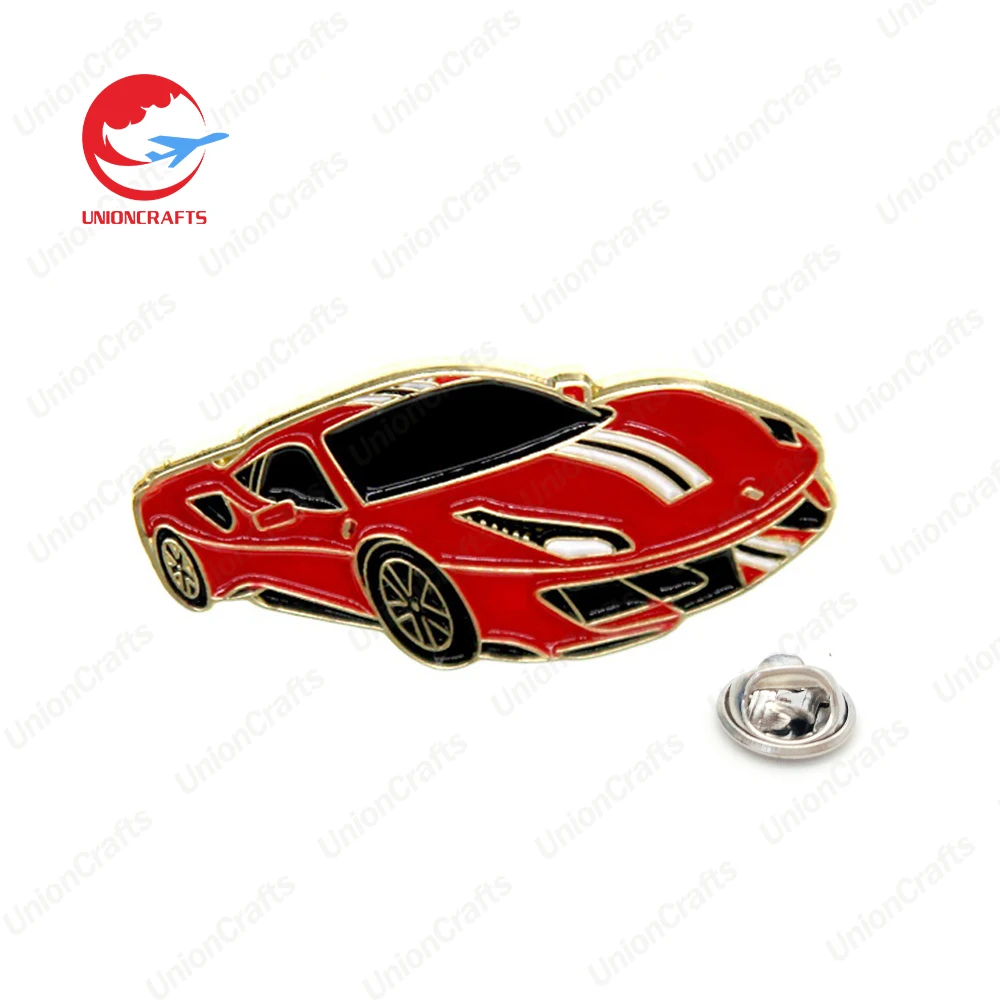 Custom Personalized Design Car Emblem Metal Hard Anime Lapel Pines Cute Car Enamel Badge Pins for Clothes