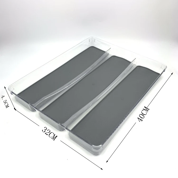 drawer organizer storage tray non slip kitchen storage cutlery organizer