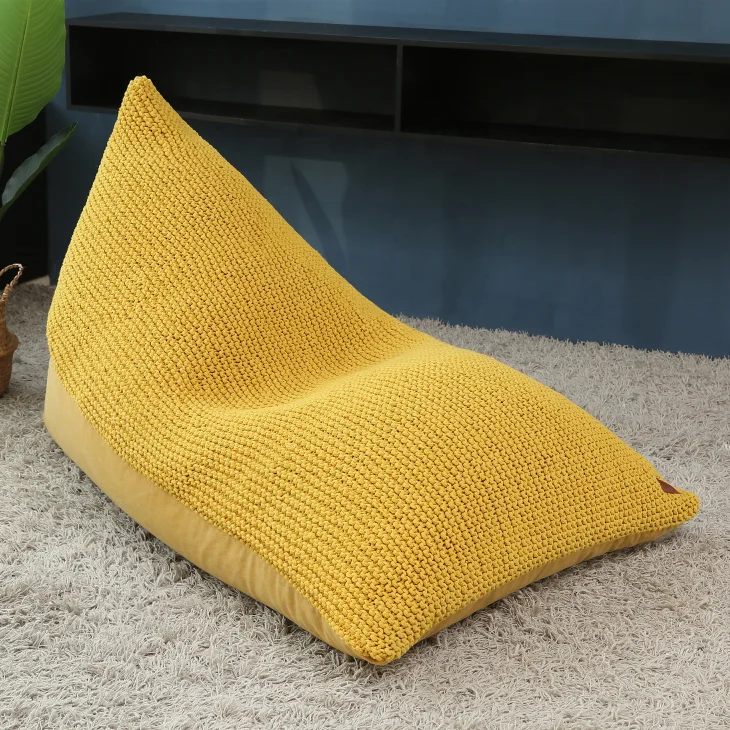 Hand-knitted bean bag lounge lazy bean bag chair